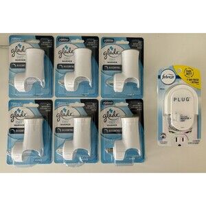 Lot of 6 Glade PlugIns Air Freshener Warmer Plug Plus 1 Febreze Oil Warmer Plug